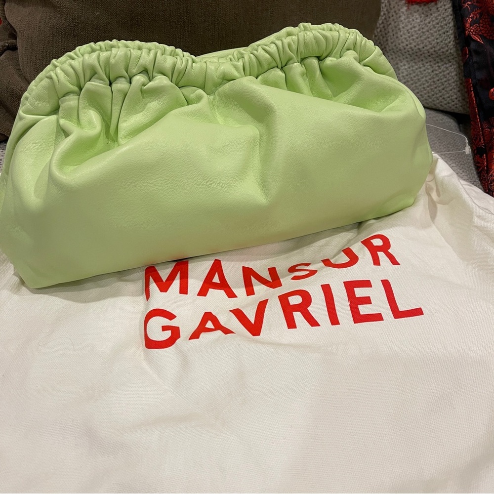Mansur Gavriel Cloud Clutch Mint BNWT